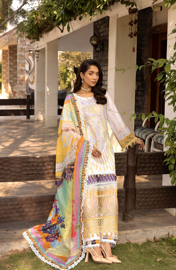 Amber Ember dupatta captured flowing in sunlight