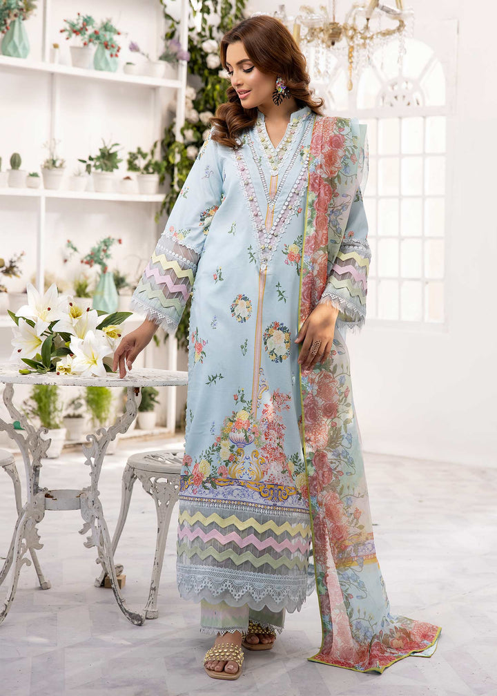 Blooming Beauty dupatta flowing with floral accents