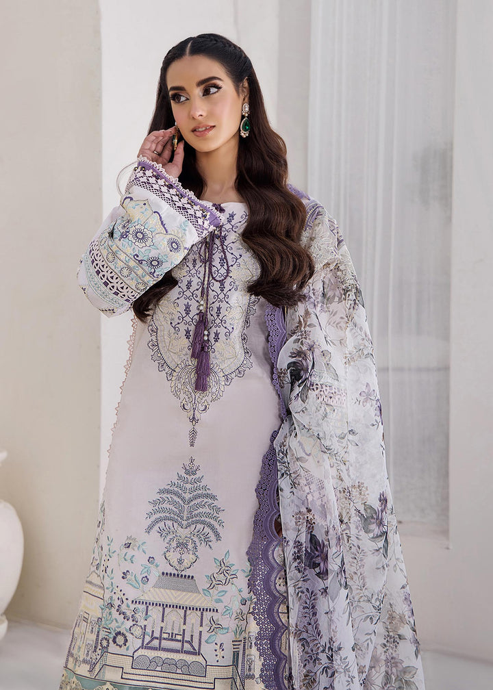 Neckline embroidery of Ethereal Radiance up close