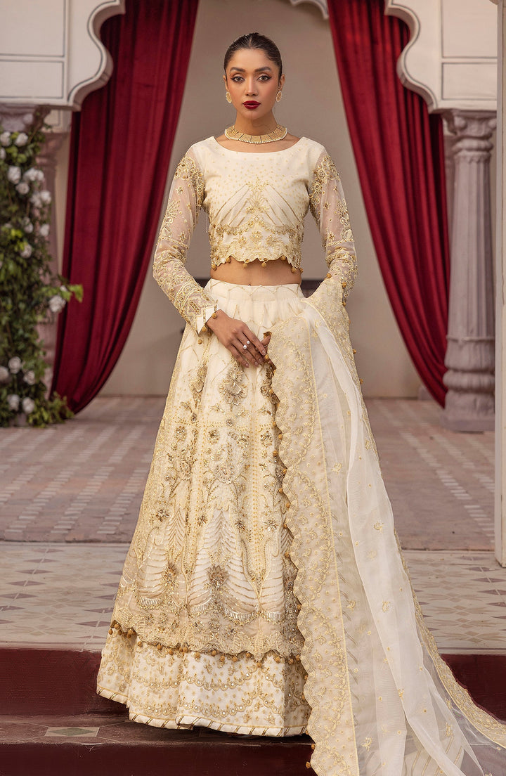 Gull e Rana dupatta flowing with floral elegance