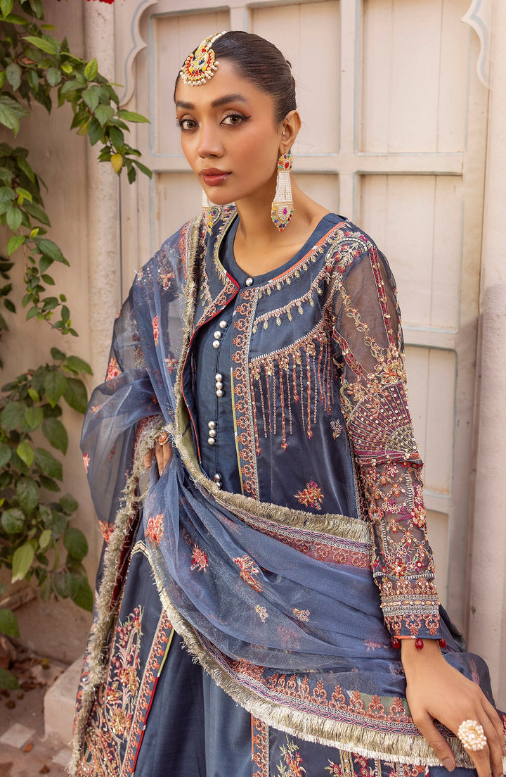 Close-up of Maharani royal embroidery and embellishments