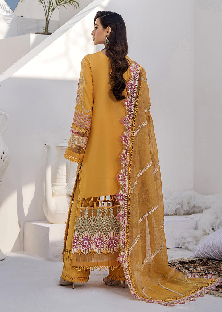 Sunlit Serenity back design with minimal pleats
