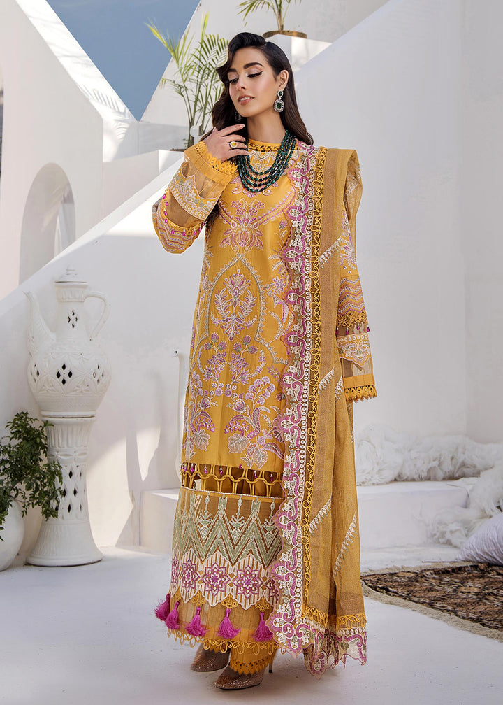 TESSA Sunlit Serenity flowing dupatta captured mid-motion