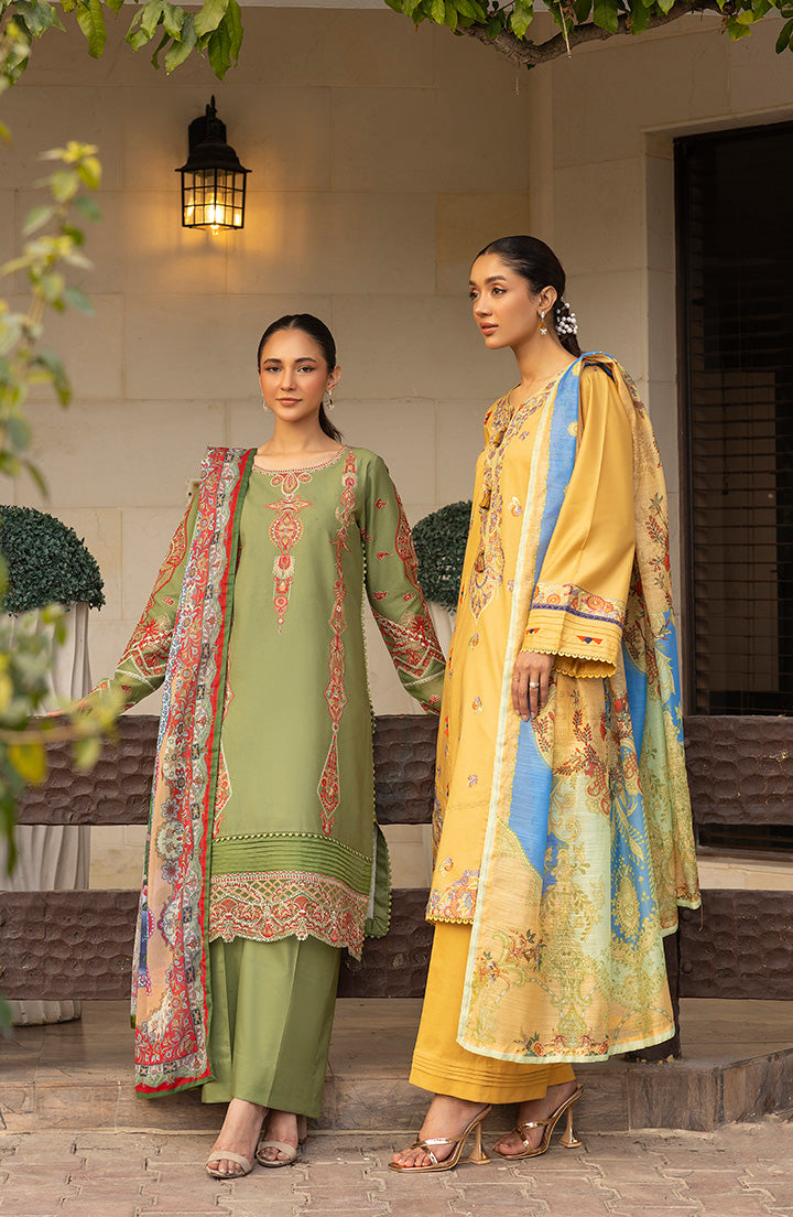 two Model styled in Verdant Grace by TESSA and on another one