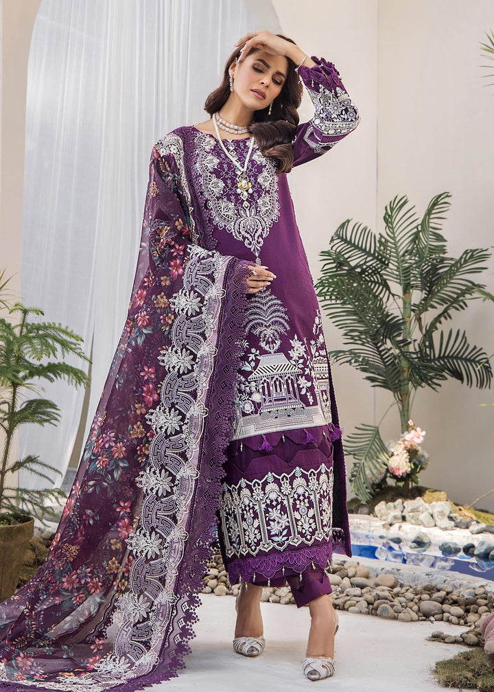 Model wearing Violet Persona in soft lighting